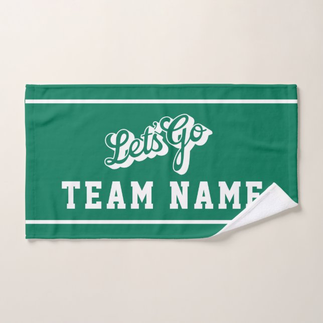 Toalha De Mão Vamos Personalizar Equipe de Rali Verde e Branco (Toalha de mão)