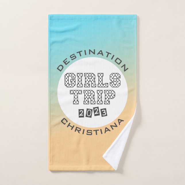 Toalha De Mão Viagem de Meninas 2023 Gradiente Tropical Personal (Toalha de mão)
