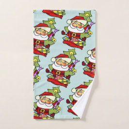 Toalha De Mão Weihnachtsmann mit Geschenken