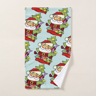 Toalha De Mão Weihnachtsmann mit Geschenken