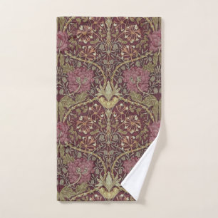 Toalha De Mão William Morris, madressilva, floral. teste padrão