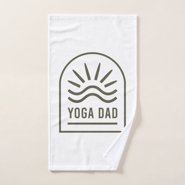 Toalha De Mão Yoga pai zen well yogi green boho (Toalha de mão)