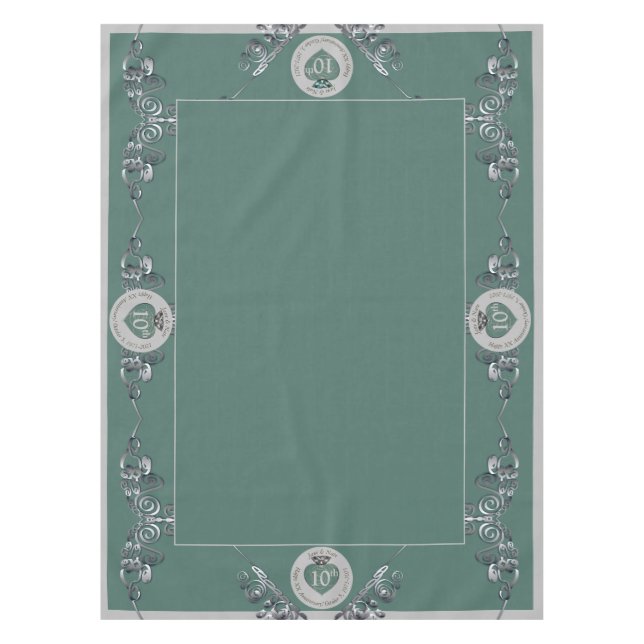 Toalha De Mesa 10th,11th,20th,25th Wedding Anniversary  (Frente)