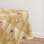 Toalha De Mesa 50º Aniversário Dourado Ochre Tablecloth<br><div class="desc">Tentando encontrar a toalha única do 50º aniversário de casamento com um toque do romântico? Então talvez meu design de coração original de ouro e ocre,  impresso nas toalhas personalizadas de Zazzle,  seja o presente que você está procurando!</div>