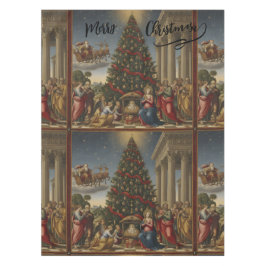 Toalha De Mesa 52x70 Cotton Nativity Christmas Tablecloth