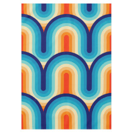 Toalha De Mesa 70s Rainbow Curves