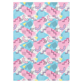 Toalha De Mesa 80's Memphis Active Pink Light Blue