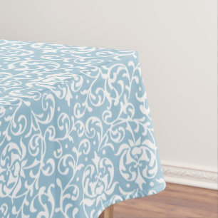 Toalha De Mesa A casca de ovo elegante Tudor azul jardina damasco