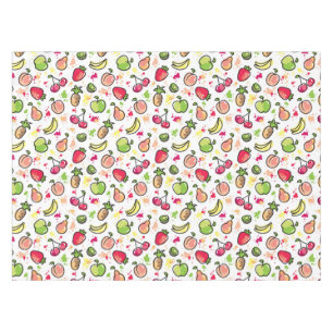 Toalha De Mesa a mão tirada frutifica teste padrão
