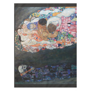 Toalha De Mesa A vida e a morte e o VirgGustav Klimt Fleece B