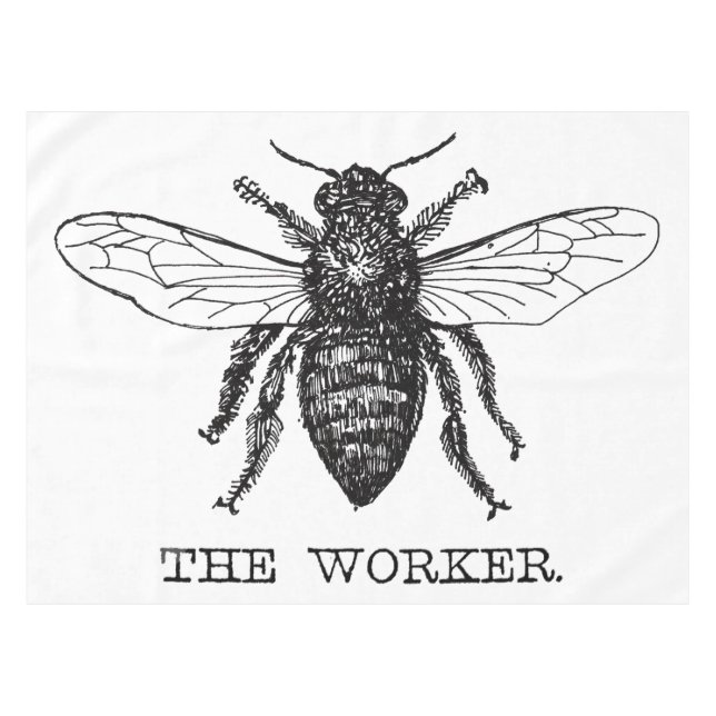 Toalha De Mesa Abeja Trabalhadora Mel Abelha Preta (Frente (Horizontal))