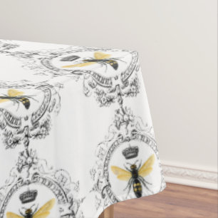 Toalha De Mesa Abelha de rainha francesa do VINTAGE MODERNO