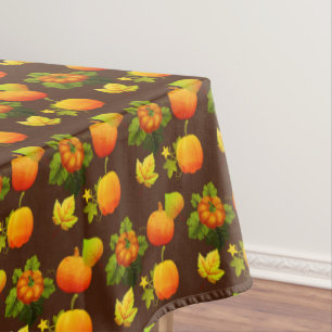 Toalha De Mesa Abóboras de Ação de Graças & Folhas de Outono em M