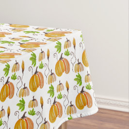 Toalha De Mesa Abóboras de Aquarela de Ação de Graças