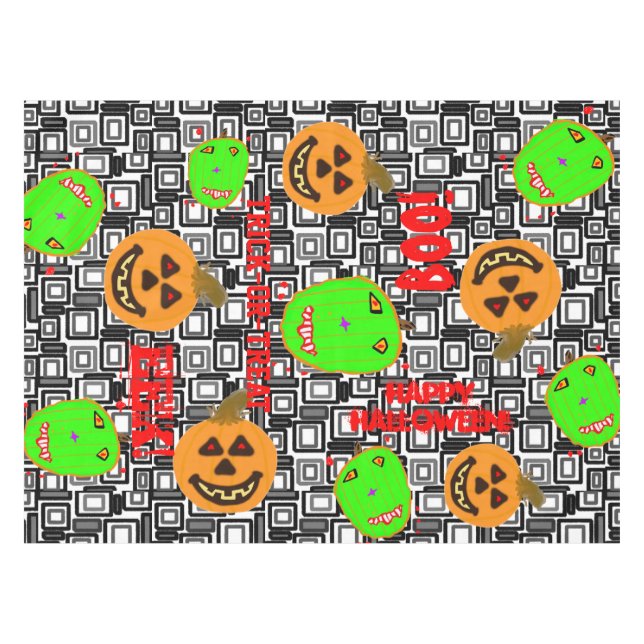Toalha De Mesa Abóboras de Halloween (Frente (Horizontal))