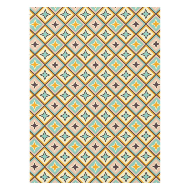 Toalha De Mesa Abstract geometric pattern with diamond shapes (Frente)