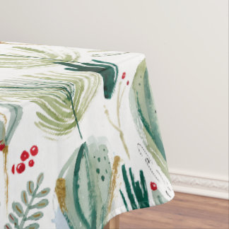 Toalha De Mesa Abstract Scandinavian Christmas Foliage Sage Green