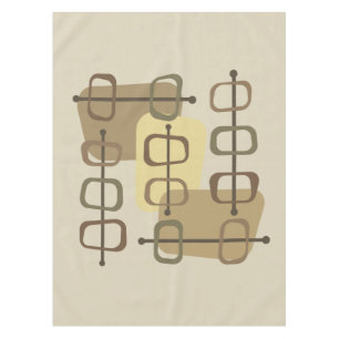 Toalha De Mesa abstrato Art Hollow Rocks Beige de 1950