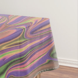 Toalha De Mesa abstrato cor-de-rosa e verde