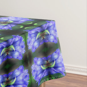 Toalha De Mesa Abstrato de Arte da Flor Gentiana Azul
