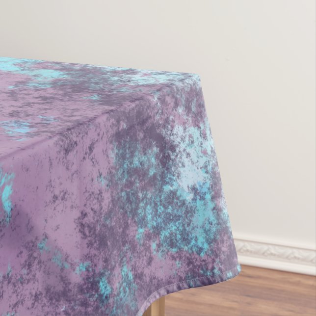 Toalha De Mesa Abstrato de mármore azul, rosa e roxo (Posição Original)