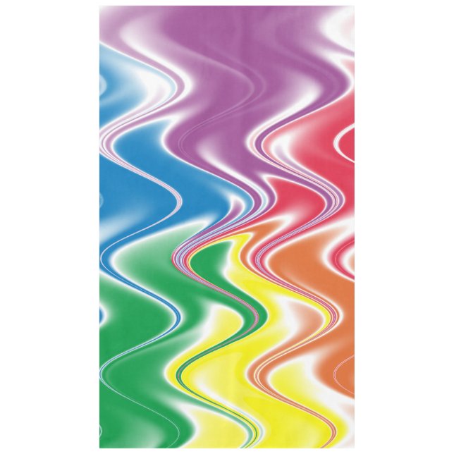 Toalha De Mesa Abstrato de multicores onduladas (Frente)