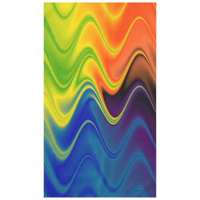 Toalha De Mesa Abstrato de multicores onduladas (Frente)