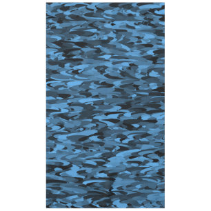 Toalha De Mesa Abstrato - Padrão Azul Preto