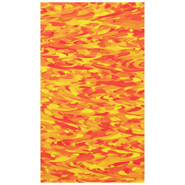 Toalha De Mesa Abstrato - Padrão Laranja Amarelo (Frente)