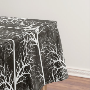 Toalha De Mesa Abstrato preto e branco