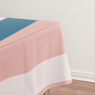 Toalha De Mesa Abstrato rosa azul e branco