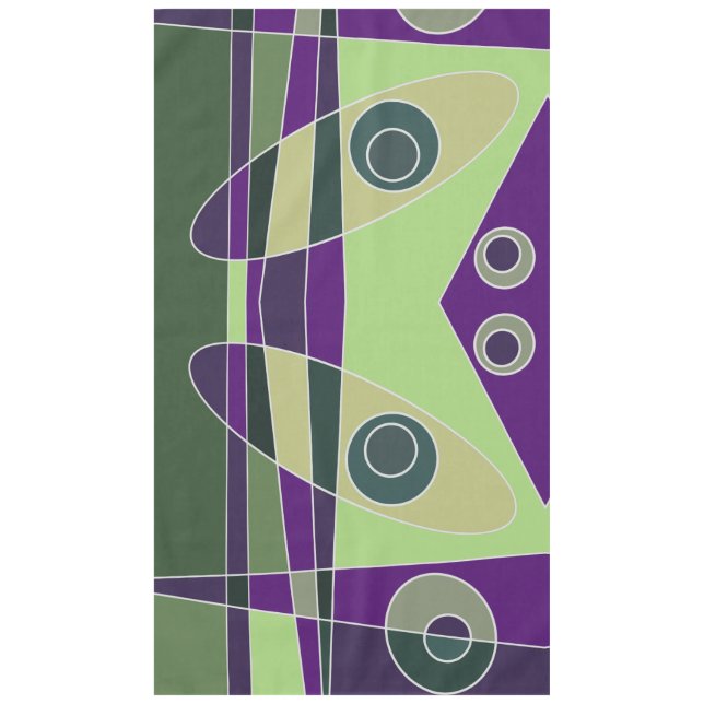 Toalha De Mesa Abstrato surfing Green Purple (Frente)