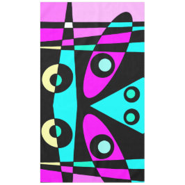 Toalha De Mesa Abstrato Surfing Turquoise Hot Pink Amarelo Amarel