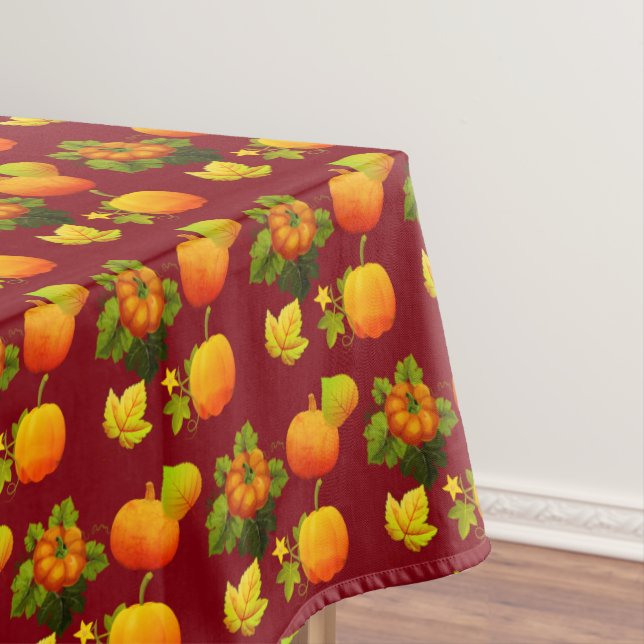 Toalha De Mesa Ação de Graças Pumpkins e Folhas de outono em Maro (Posição Original)