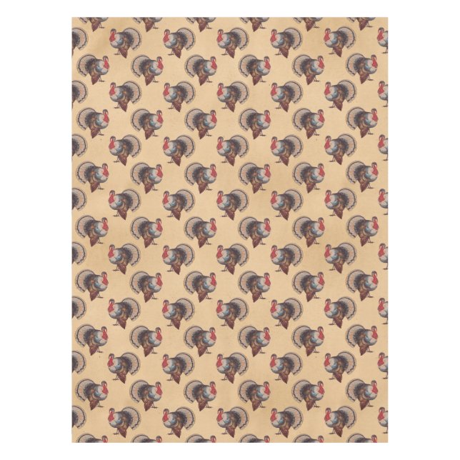 Toalha De Mesa Ação de Graças, Turquia Vintage (Frente)