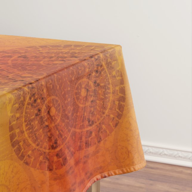 Toalha De Mesa Aceitação | Medalhões Amarelo Vermelho Laranja (Posição Original)