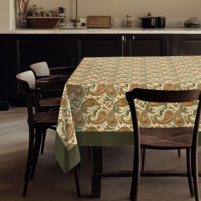 Toalha De Mesa Acento Quente de Dinheiro do Tablecloth Boho de To (Warm Earth-Tone Tablecloth Boho Dining Accent)