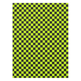 Toalha De Mesa Acid green black checkerboard pattern