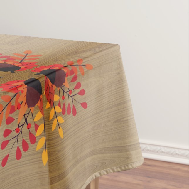 Toalha De Mesa Acorns Autumn Orange Tan Tablecloth (Posição Original)