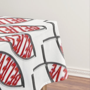 Toalha De Mesa Acredite em Peixe - Vermelho