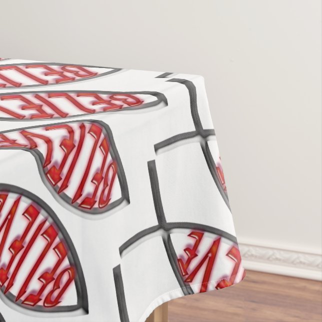 Toalha De Mesa Acredite em Peixe - Vermelho (Posição Original)