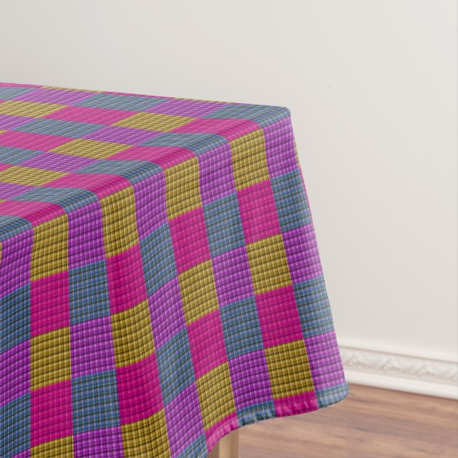 Toalha De Mesa Açúcar Plum Tartan Impressão, (Posição Original)