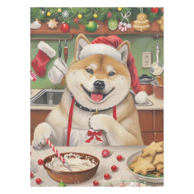 Toalha De Mesa Akita Holiday Baking: Natal Festivo (Frente)