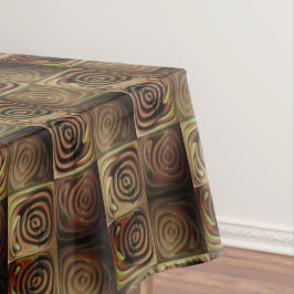 Toalha De Mesa Alivio de quadrados com círculos de gradiente cast