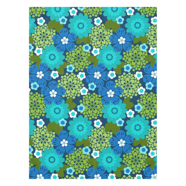 Toalha De Mesa Allana Garden Hawaiian Graphical Floral - Cool (Frente)