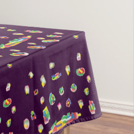 Toalha De Mesa Aluguer púrpura com padrões de cor mista