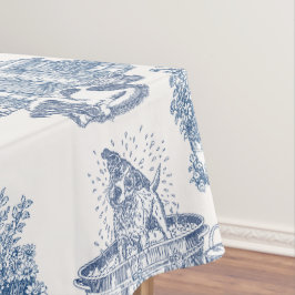 Toalha De Mesa Amante de Cachorro Jack Russell Toile Francesa Cre