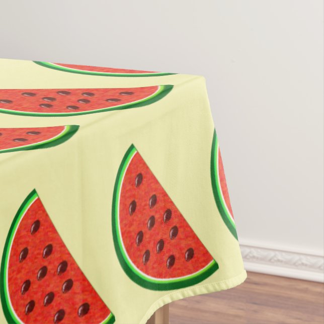 Toalha de Mesa Amarela de Melancia de Verão Decora (Posição Original)