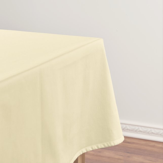Toalha De Mesa Amarelo Claro de Botão-de-ouro Cor Sólida (Posição Original)