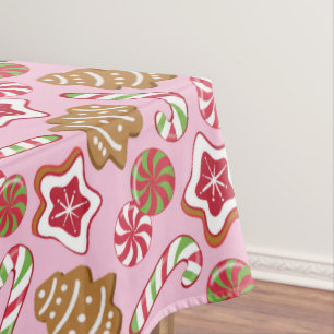 Toalha De Mesa Ameixas de Natal - rosa
